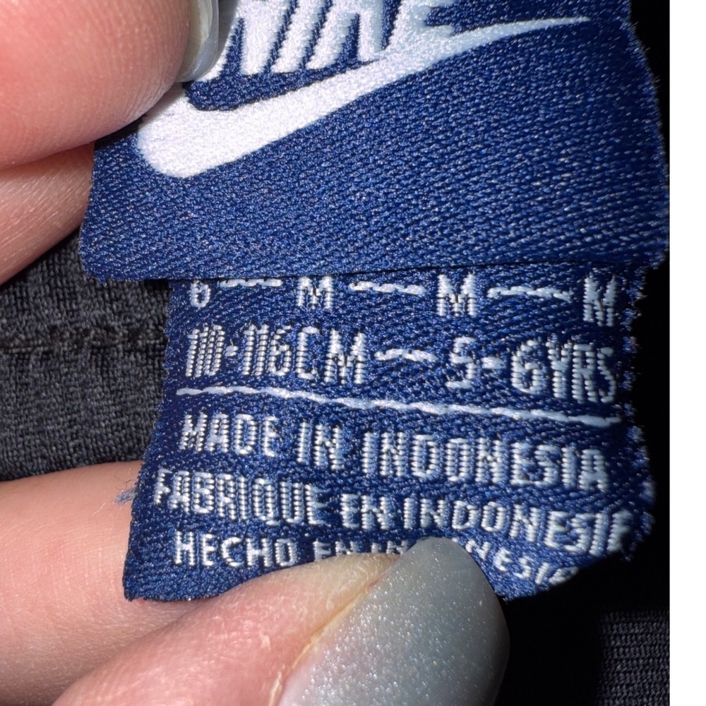 Nike Track Pants‎ Boys Size M Black Blue White Athletic Training Warm Up - Picture 4 of 6